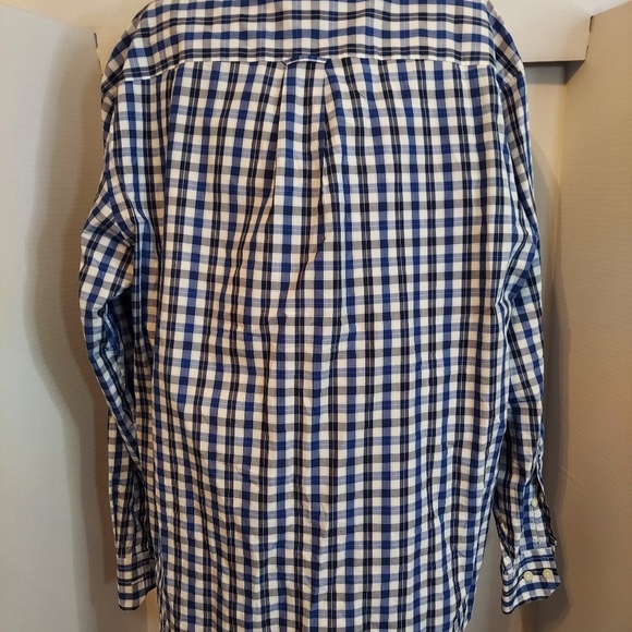 Nautica Vintage  Men Size Medium Blue Plaid LS Button Up Shirt - Picture 4 of 7